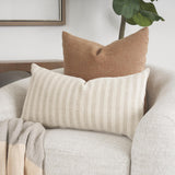 Mercana Jack Rust Linen Square Decorative Pillow Cover