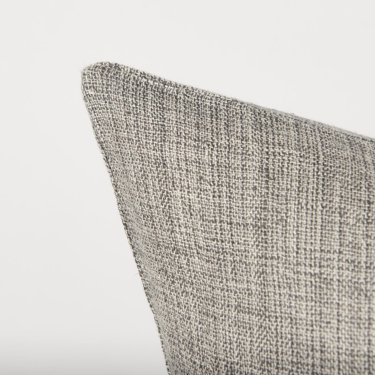 Mercana Jacklyn Grey Linen Square Decorative Pillow Cover