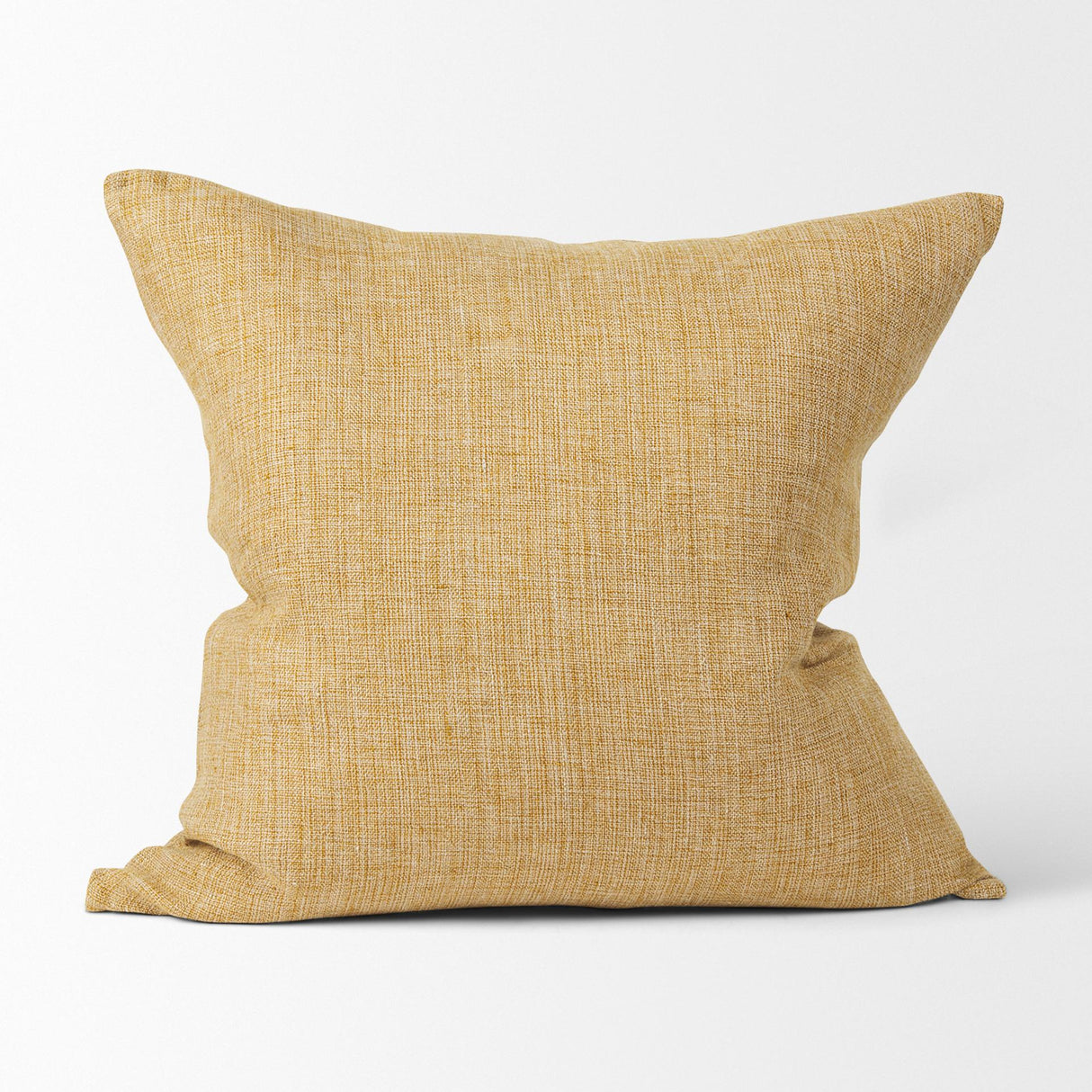 Mercana Jacklyn Mustard Linen Square Decorative Pillow Cover