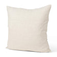 Mercana Jacklyn Cream Linen Square Decorative Pillow Cover