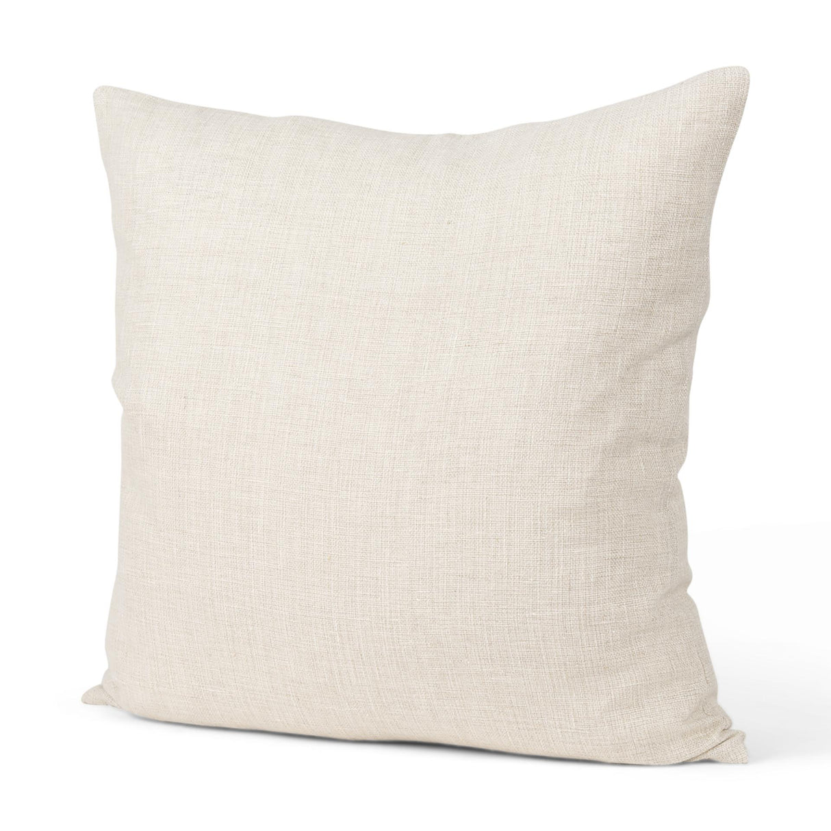 Mercana Jacklyn Cream Linen Square Decorative Pillow Cover