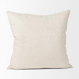 Mercana Jacklyn Cream Linen Square Decorative Pillow Cover