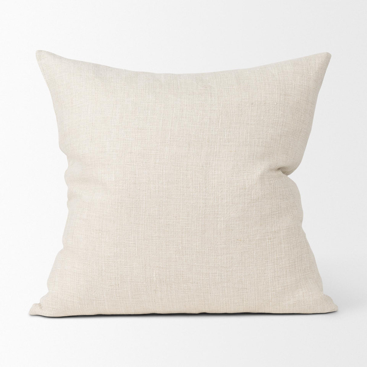 Mercana Jacklyn Cream Linen Square Decorative Pillow Cover