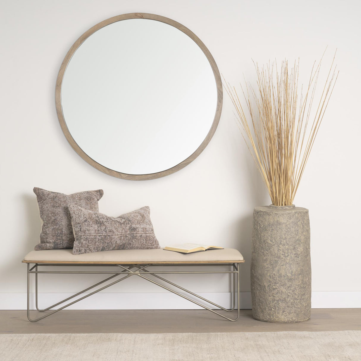 Mercana Khloe Taupe Square Pillow Cover