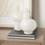 Mercana Heket Short White Glass Vase