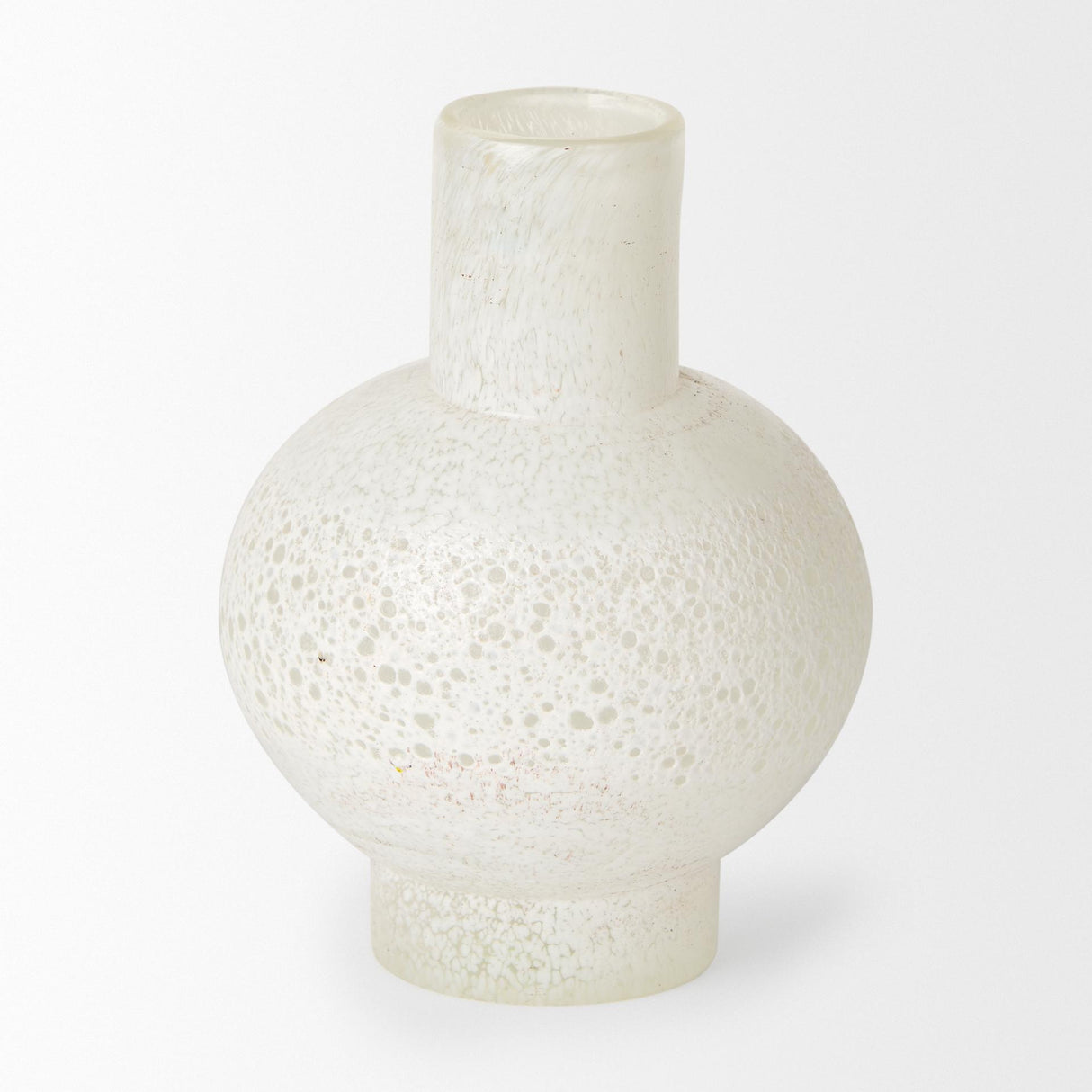 Mercana Heket Short White Glass Vase