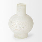 Mercana Heket Short White Glass Vase