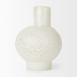 Mercana Heket Short White Glass Vase