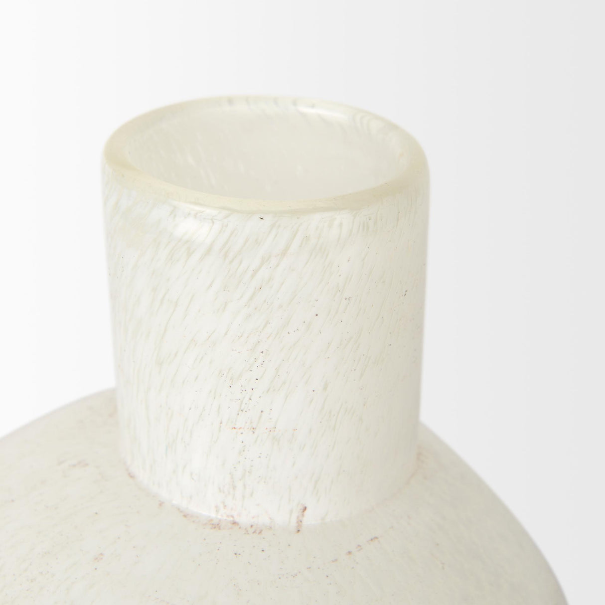 Mercana Heket Short White Glass Vase
