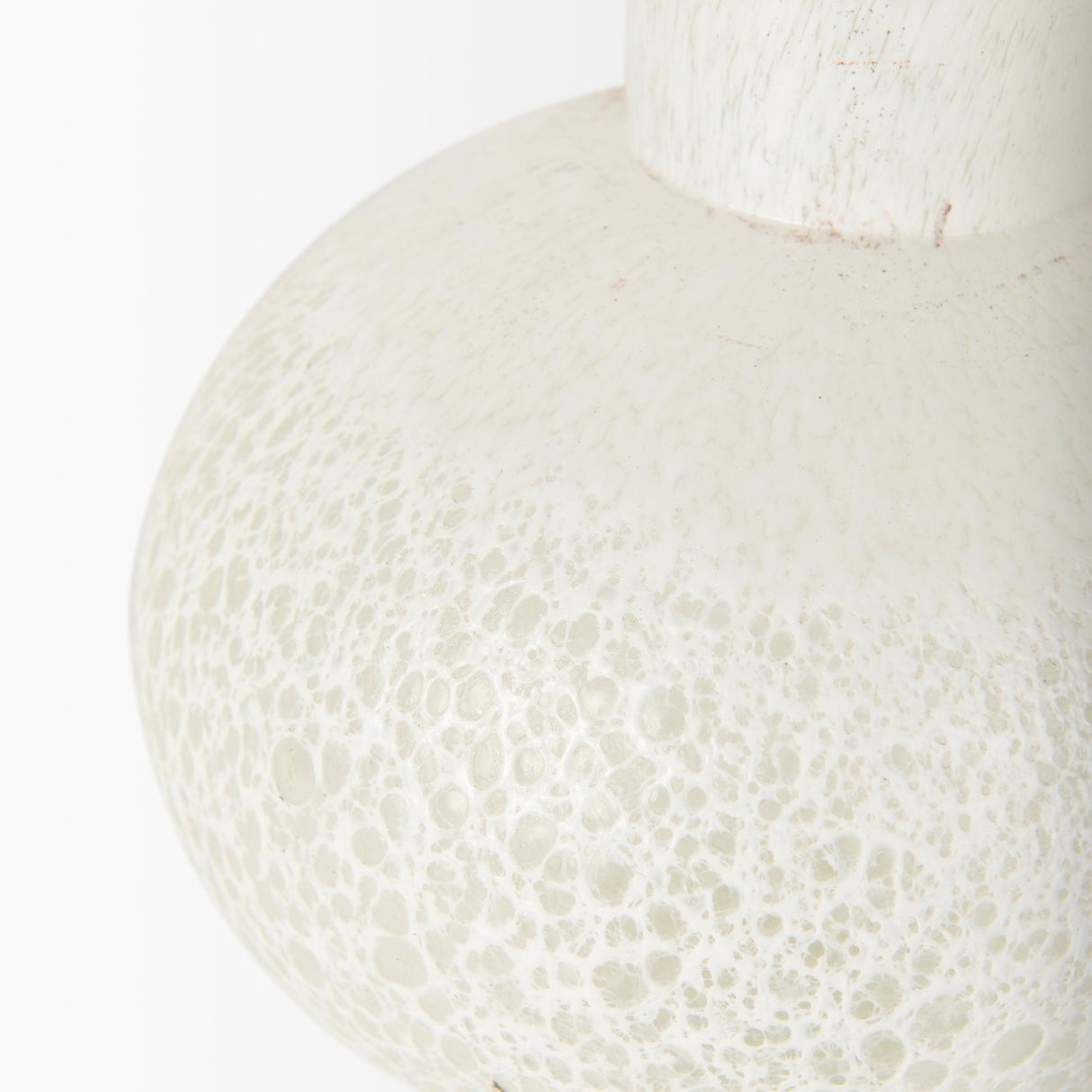 Mercana Heket Short White Glass Vase