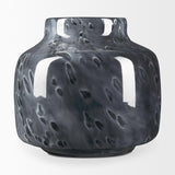 Mercana Masai Small Black Mottled Glass Vase