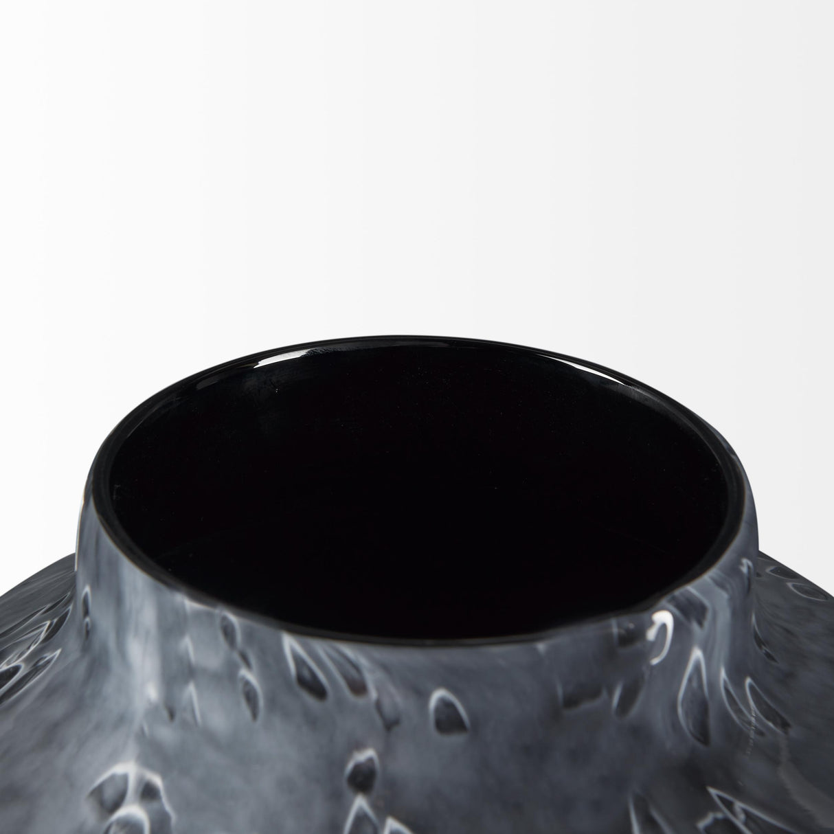 Mercana Masai Small Black Mottled Glass Vase
