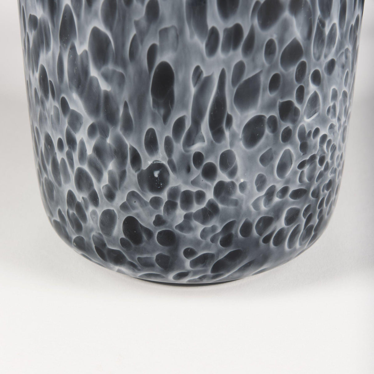Mercana Masai Medium Black Mottled Glass Vase