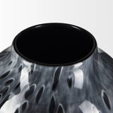 Mercana Masai Large Black Mottled Glass Vase