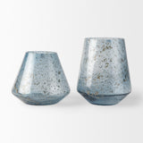 Mercana Robyn Short Blue Glass Vase