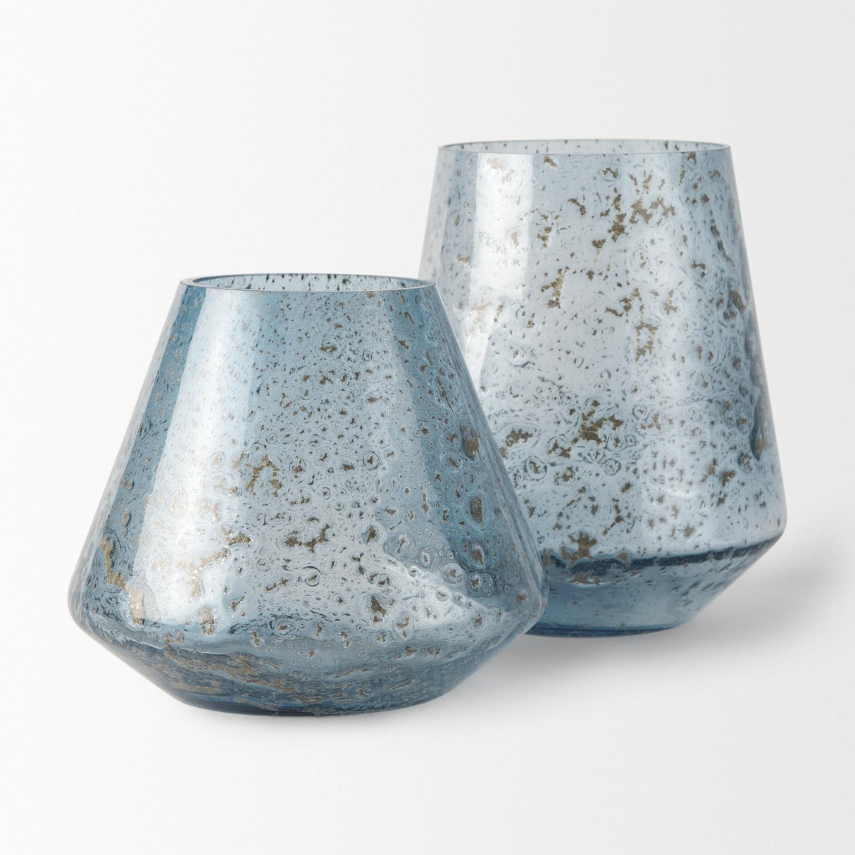 Mercana Robyn Short Blue Glass Vase