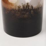 Mercana Marans Short Amber Multi-Color Glass Vase