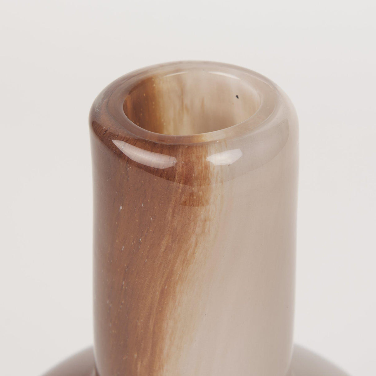 Mercana Marans Short Amber Multi-Color Glass Vase
