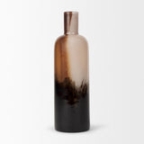 Mercana Marans Tall Amber Multi-Color Glass Vase