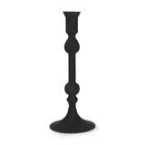 Mercana Haute Medium Matte Black Blown Glass Candlestick
