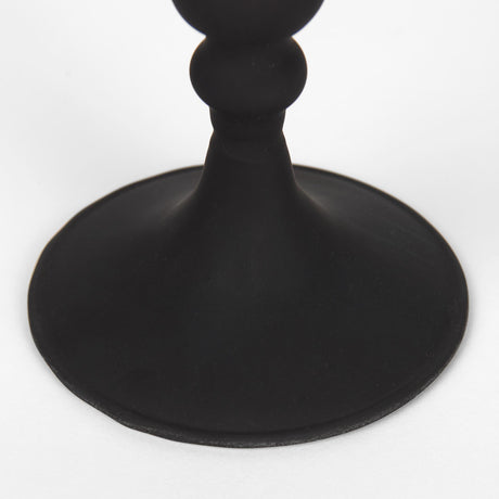 Mercana Haute Medium Matte Black Blown Glass Candlestick