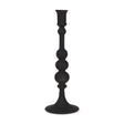 Mercana Haute Large Matte Black Blown Glass Candlestick