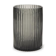 Mercana Dawn Short Smokey Black Glass Vase