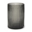 Mercana Dawn Short Smokey Black Glass Vase