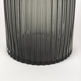 Mercana Dawn Short Smokey Black Glass Vase