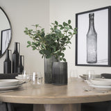 Mercana Dawn Short Smokey Black Glass Vase