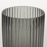 Mercana Dawn Short Smokey Black Glass Vase