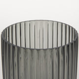 Mercana Dawn Short Smokey Black Glass Vase