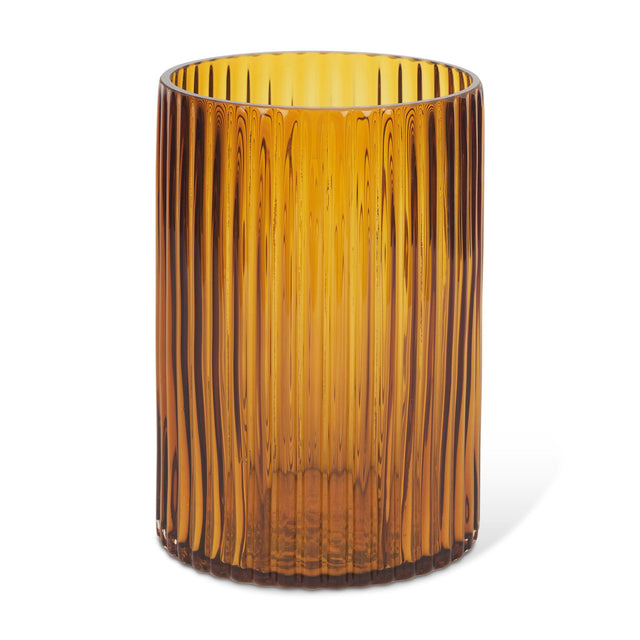 Mercana Dawn Short Amber Glass Vase