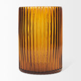 Mercana Dawn Short Amber Glass Vase