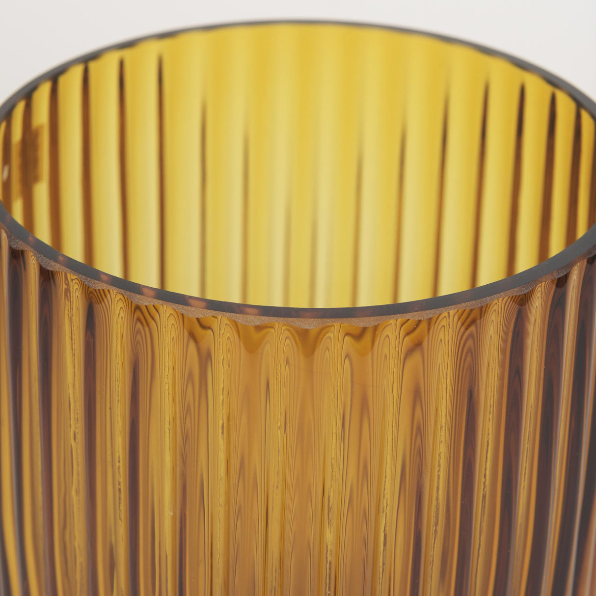 Mercana Dawn Short Amber Glass Vase
