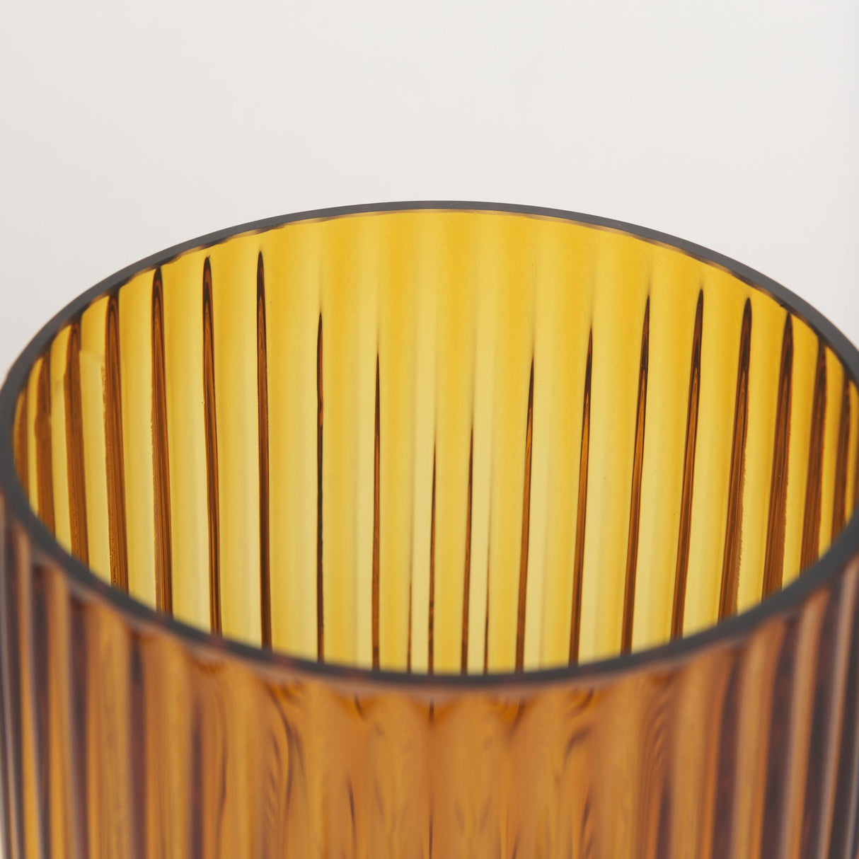 Mercana Dawn Short Amber Glass Vase