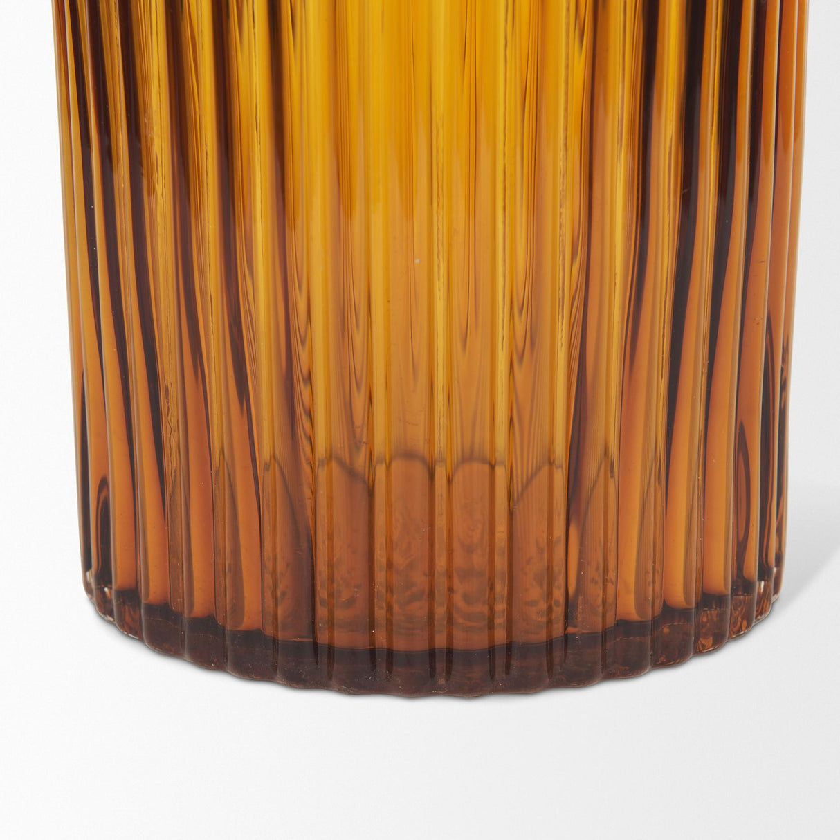 Mercana Dawn Short Amber Glass Vase