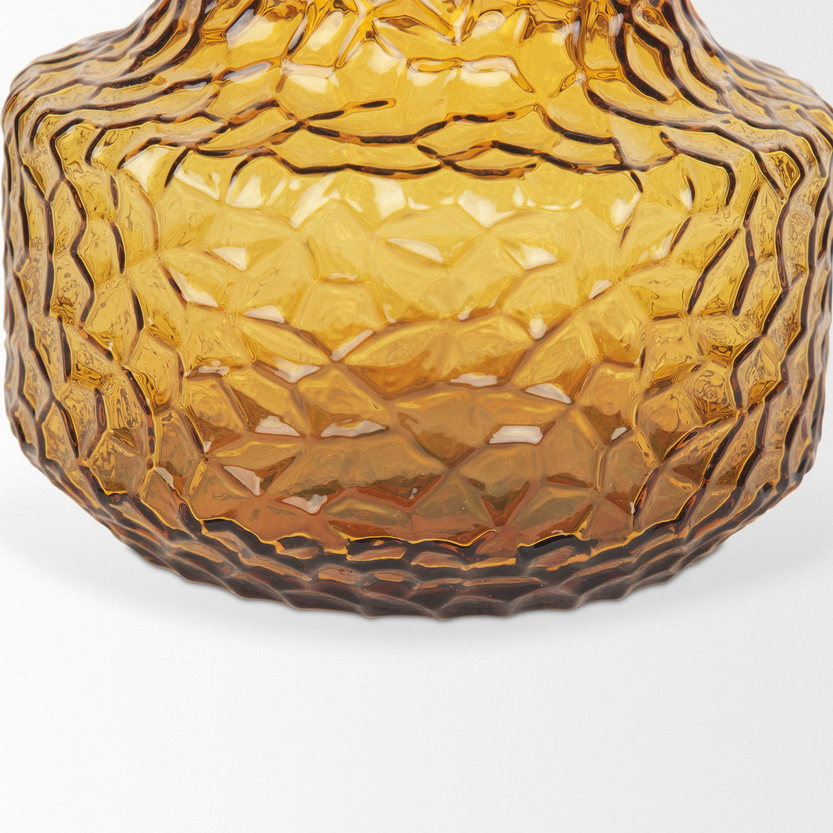 Mercana Jolene Short Amber Glass Vase