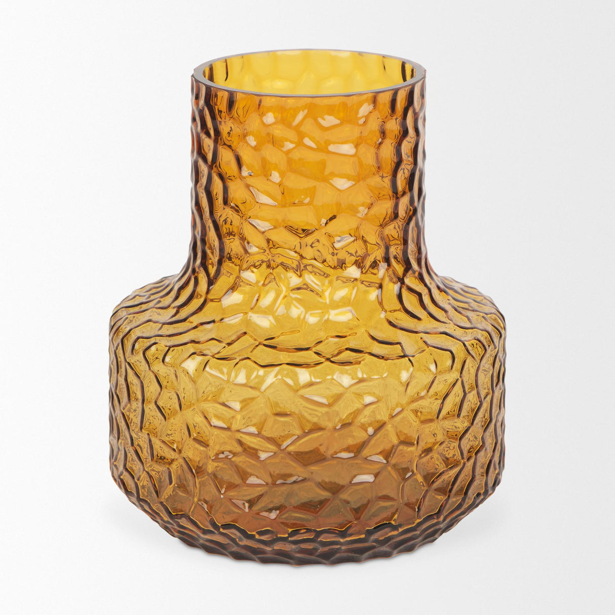 Mercana Jolene Short Amber Glass Vase