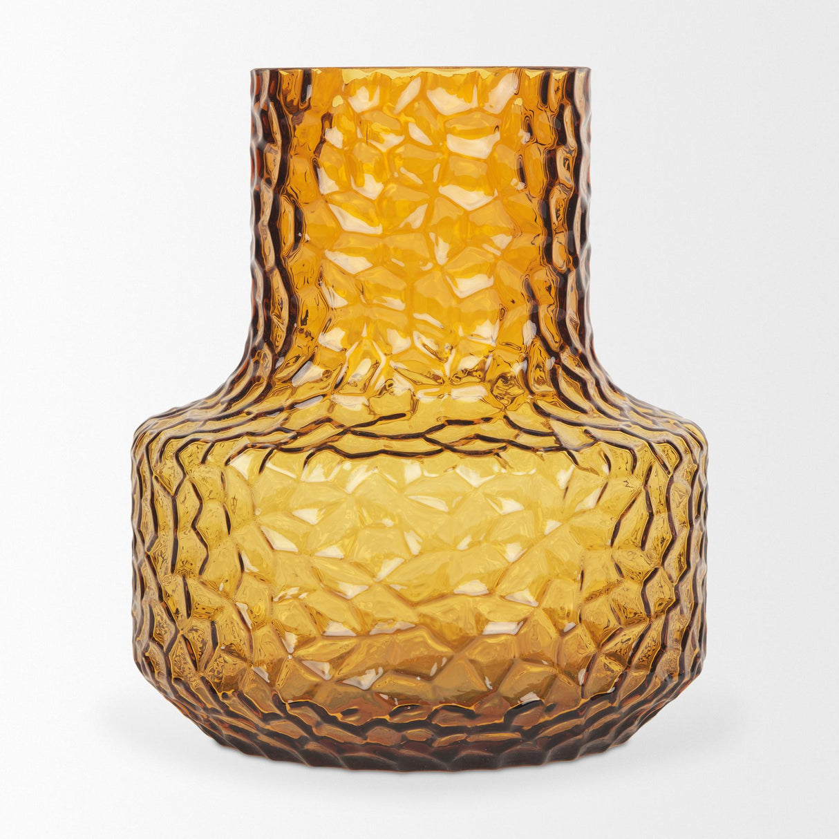Mercana Jolene Short Amber Glass Vase