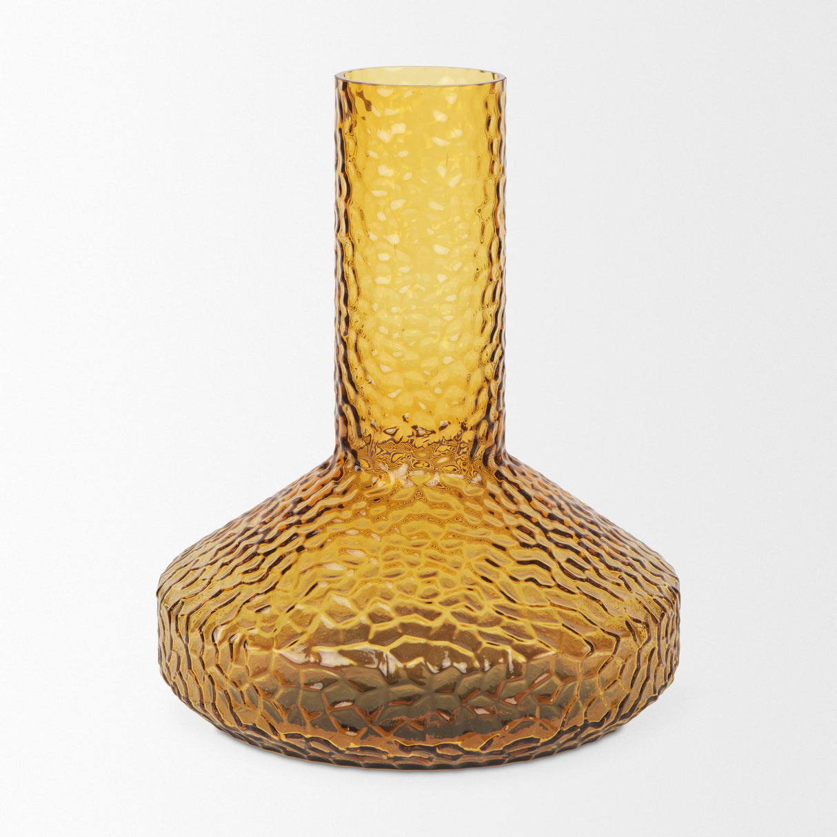 Mercana Jolene Tall Amber Glass Vase