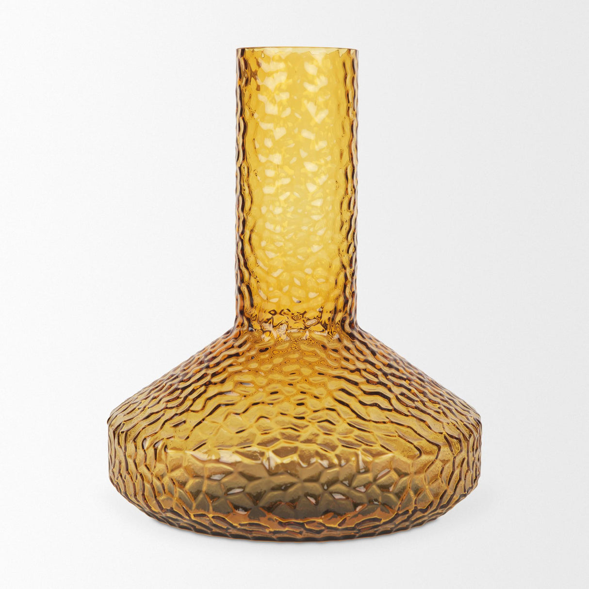 Mercana Jolene Tall Amber Glass Vase