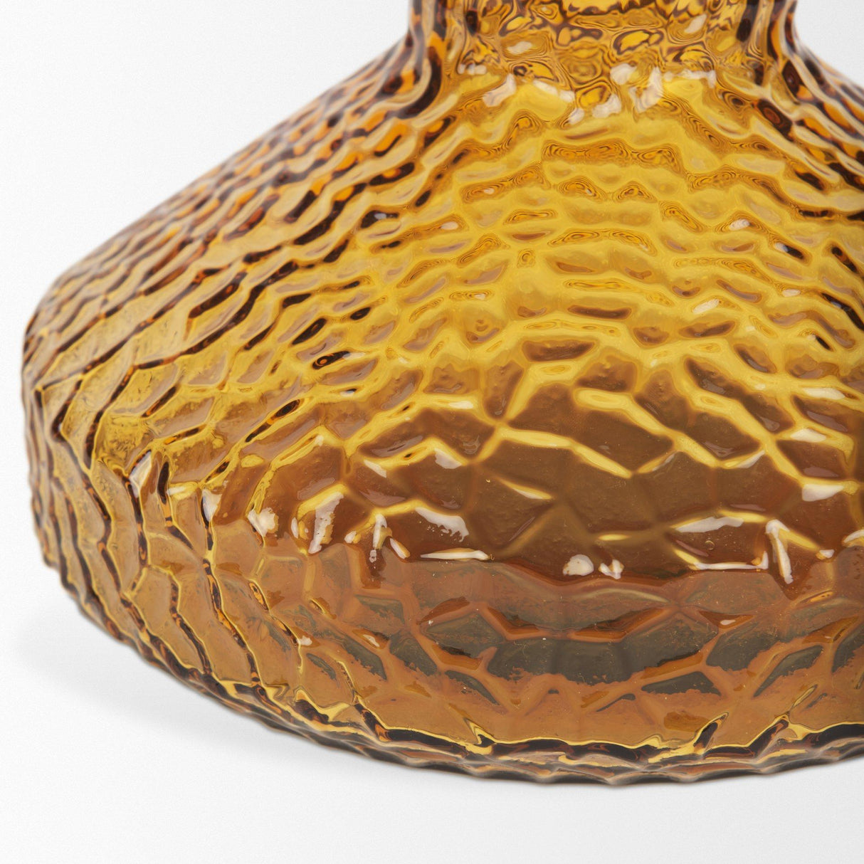 Mercana Jolene Tall Amber Glass Vase