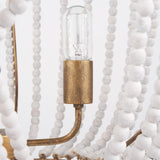 Mercana Rhone Gold Metal and Wood Beaded Chandelier