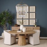 Mercana Rhone Gold Metal and Wood Beaded Chandelier