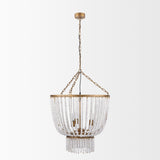 Mercana Rhone Gold Metal and Wood Beaded Chandelier