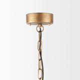 Mercana Rhone Gold Metal and Wood Beaded Chandelier