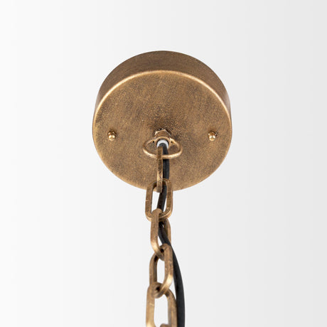 Mercana Rhone Gold Metal and Wood Beaded Chandelier