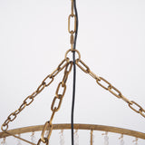 Mercana Rhone Gold Metal and Wood Beaded Chandelier