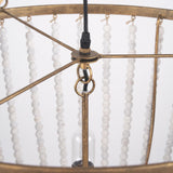Mercana Rhone Gold Metal and Wood Beaded Chandelier